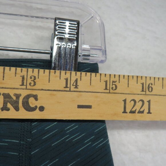Duluth Pants Womens Size Small Length 33 Teal Green Striped High Waisted Yoga - Picture 8 of 11
